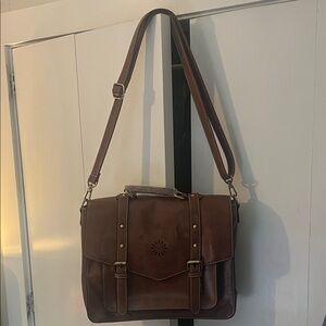 Brown Leather Womans’s Messenger Bag